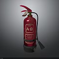 Red FIREX Fire Extinguisher With A B Label Black Nozzle And Base