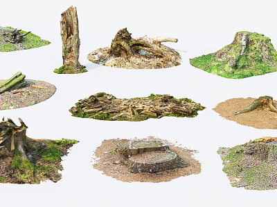 modern tree stump 3d model modern tree stump 3d model