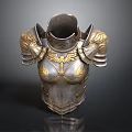 Intricate Medieval Weapon Armor Breastplate With Metal Build And Golden Ornaments