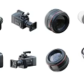 Professional Camera And Lens Collection With Digital Cameras And Photography Gear