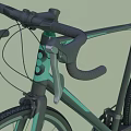 Dark Green Road Bicycle With Sleek Frame Drop Handlebars And Lightweight Wheels