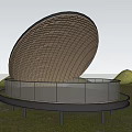 modern pavilion curve landscape architecture landscape pavilion outdoor restaurant landscape structure curve pavilion 3d model