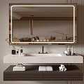 Modern Bathroom Cabinet Bathroom Counter Basin Bathroom Decoration Mirror Cabinet Sink 3d model