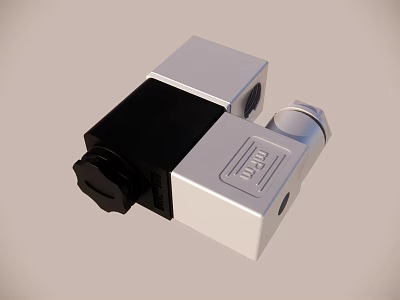Industrial Equipment Silver Black Mechanical Control Device With DEVI Label Metallic Component 3d model