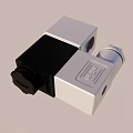 Industrial Equipment Silver Black Mechanical Control Device With DEVI Label Metallic Component