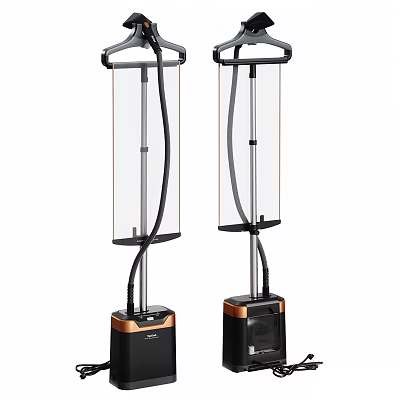 Two Black and Gold Vertical Household Appliances with Modern Sleek Design for Home Use 3d model