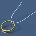 Gold and Silver Bracelet Jewelry 3d model