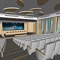 Modern Conference Hall Large Ladder Report Hall Report Hall Performance Hall Stage Report Hall Activity Center Report Hall 3d model