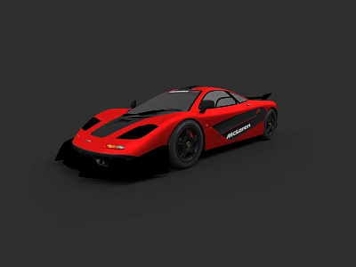 Red High Performance Sports Car With Sleek Aerodynamic Body And Black Accents 3d model