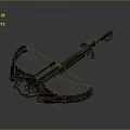 Modern Tactical Crossbow with Metal Frame and Mechanical Structure for Hunting Use 3d model