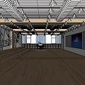 School Music Classroom with Piano Music Notes Wooden Floor and Large Windows
