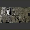 Historic Medieval Archway Scenery With Ancient Stone Walls And Ruined Stone Pathway