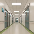 Modern Operating Room Interior With Surgical Lights Operating Table And Medical Equipment