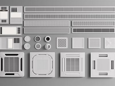 Modern air outlet air conditioning outlet model