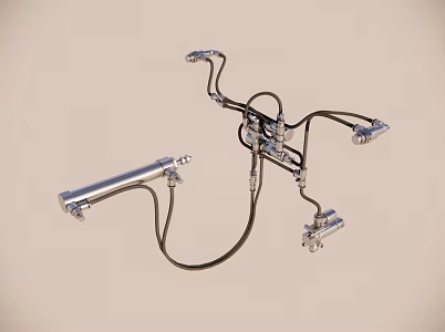 Pneumatic system mechanical equipment 3d model
