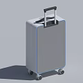 Xiaomi Modern Gray Suitcase With Telescopic Handle Wheels And Blue Edges