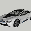 Silver BMW Concept Car With Sleek Futuristic Body And Stylish Aerodynamic Wheels