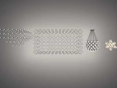 Creative Modern Chandelier Designs With Geometric Spherical And Star Shapes 3d model