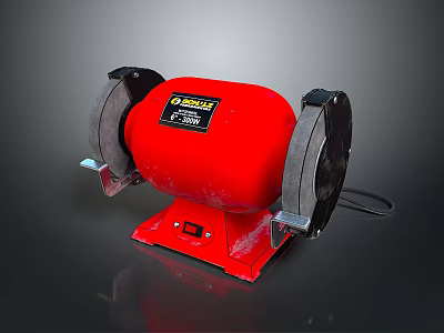 BOSCH Red Bench Grinder With Double Grinding Wheels For Home Workshop Use 3d model