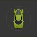 Bright Yellow Sports Car With Sleek Aerodynamic Design And Black Roof