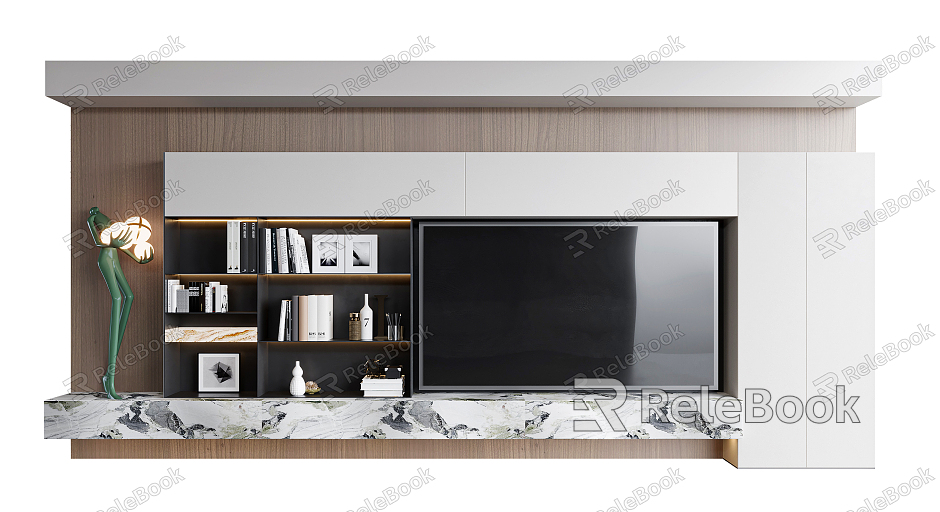 Modern TV background wall model