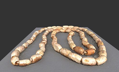 Modern hand string scan shell clam beads 3d model