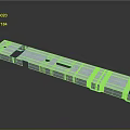 Sleek Metal Mechanical Component with Holes and Smooth Surface for Industrial Applications
