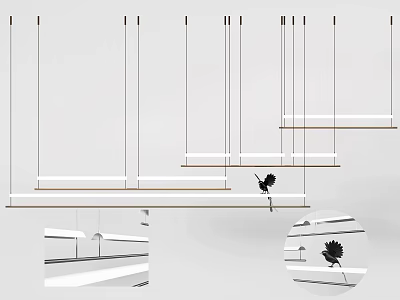 Modern Stylish Pendant Chandelier Design With Hanging Structure And Minimalist Look 3d model