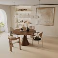 Modern table combination 3d model