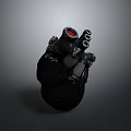 Advanced Mechanical Heart Medical Device With Black Body Red Components And Tubular Structure