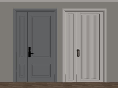 Modern entry door security door 3d model