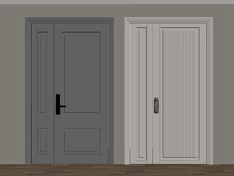 Modern entry door security door 3d model