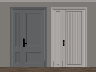 Modern entry door security door 3d model