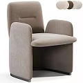 Modern Beige Upholstered Lounge Chair With Comfortable Seat Soft Armrests And Sleek Design