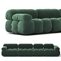 BebItalia modern multiplayer sofa module sofa flannel sofa 3d model