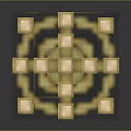 Pixel Art Candelabra With Multiple Lit Candles And Golden Base Design