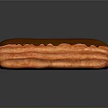 Delicious Flaky Layered Orange Eclair Pastry Topped With Smooth Chocolate Glaze