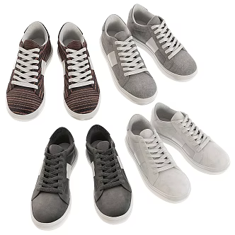 modern shoes sneaker footwear wardrobe clothes leather 3d model