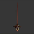 Cartoon Standing Rodent With Striped Body Pink Nose Pink Tail And Reflection On Black Background