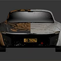 Sleek Modern Sports Car With Silver Brown Body Design And Bronze Wheels