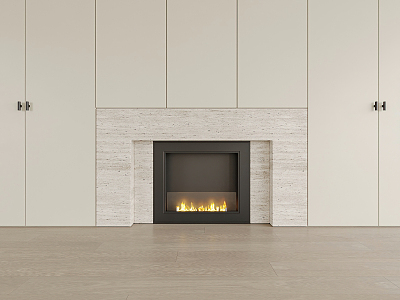 Modern Fireplace Embedded Fireplace 3d model