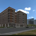 Modern Multi story Building Exterior Design With Glass Facade Wooden Accents And Street View