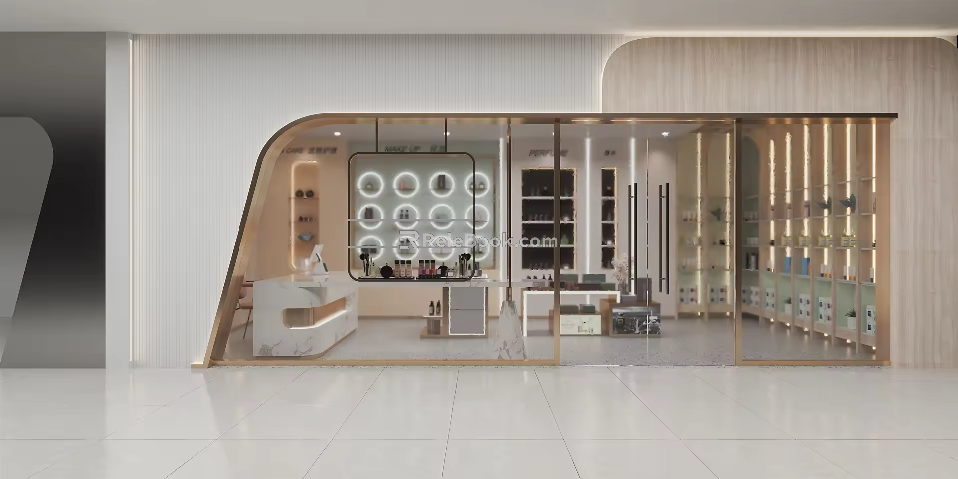 Light Luxury Cosmetics Store Cosmetics Store 3d model