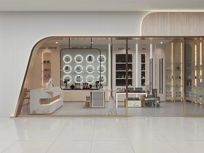 Light Luxury Cosmetics Store Cosmetics Store 3d model