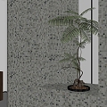 Modern Partition Partition Wall Green Plant Potted Plant 3d model