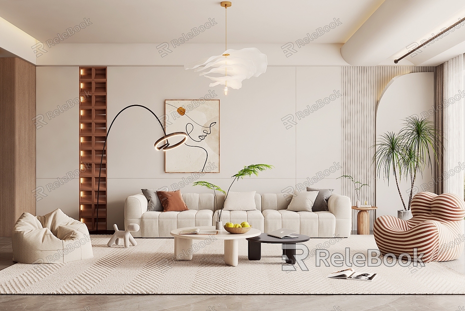 Modern Living Room Sofa Components model