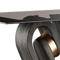 Modern end view desk end view case 3d model