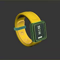 Yellow Smart Fitness Wristband With Digital Display And Sporty Design Accessory
