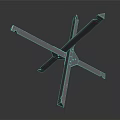 Military Vehicle Cross Shaped Metal Support Bracket Heavy Duty Mechanical Part