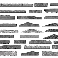 Natural Stone and Wood Building Materials With Various Textures And Shapes